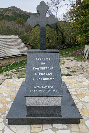 Monument to Serb victims in the village of Golubic by Tamara Banjeglav