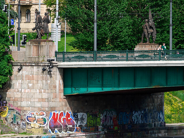 Green Bridge in Vilnius